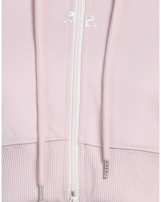 Courreges Pink Sweatshirt Polyester, Elastane