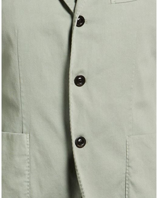 Boglioli Green Blazer Cotton, Elastane for men