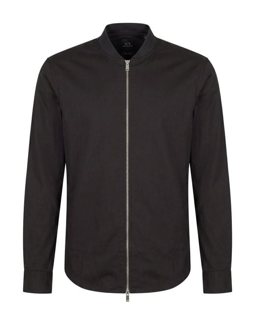 ARMANI EXCHANGE Black Shirt Cotton, Elastane for men