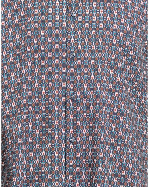 Avignon Blue Shirt Cotton, Elastane for men