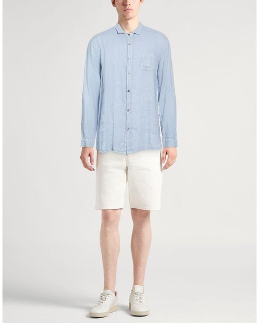 Crossley Blue Shirt Linen for men