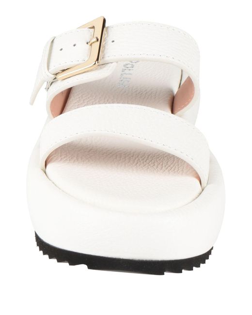 Pollini White Sandals Leather