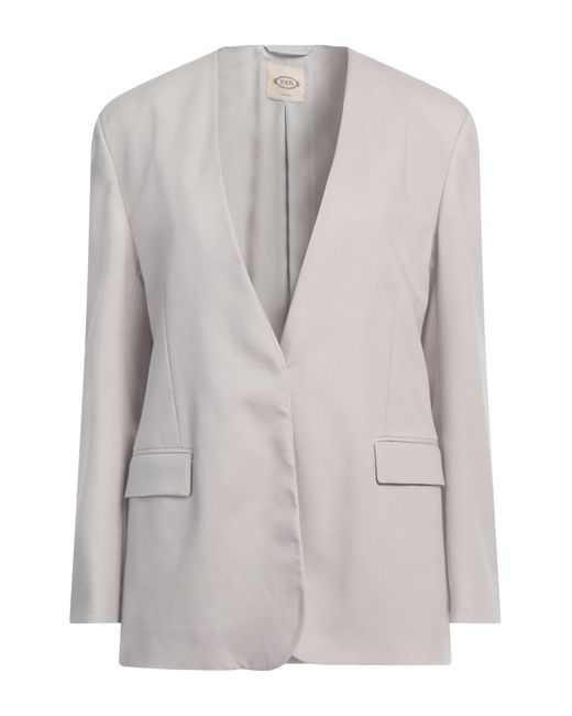 Tod's Gray Light Blazer Polyester