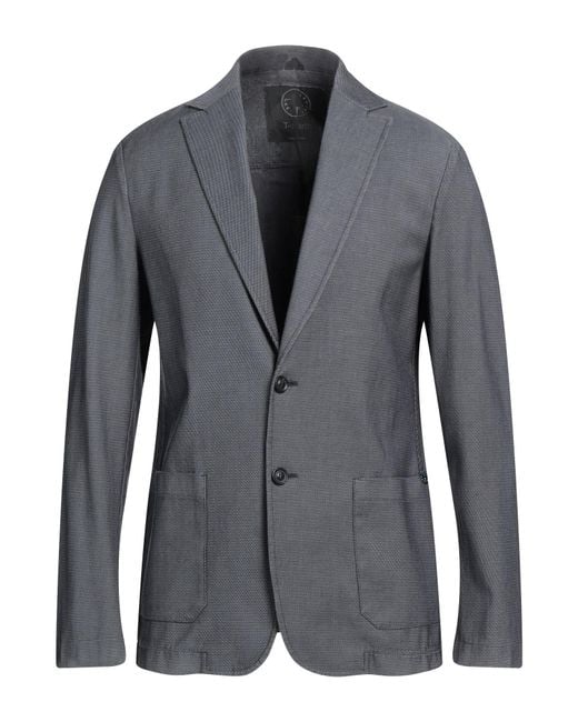 T-jacket By Tonello Blue Blazer Virgin Wool, Cotton, Elastane for men