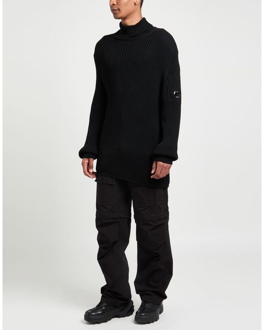 C P Company Blue Turtleneck Virgin Wool, Polyester for men