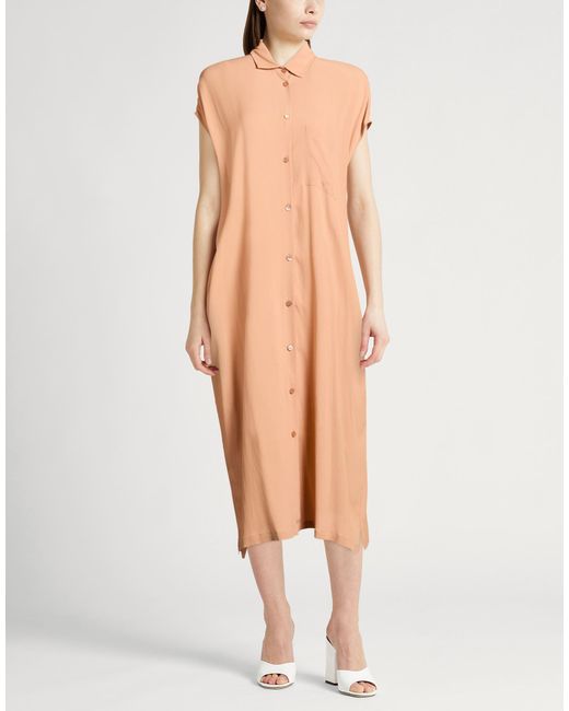 Semicouture Pink Blush Midi Dress Acetate, Silk