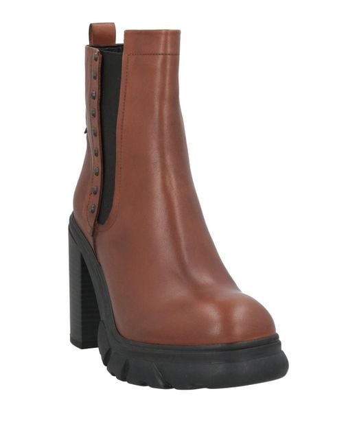 CafeNoir Brown Ankle Boots