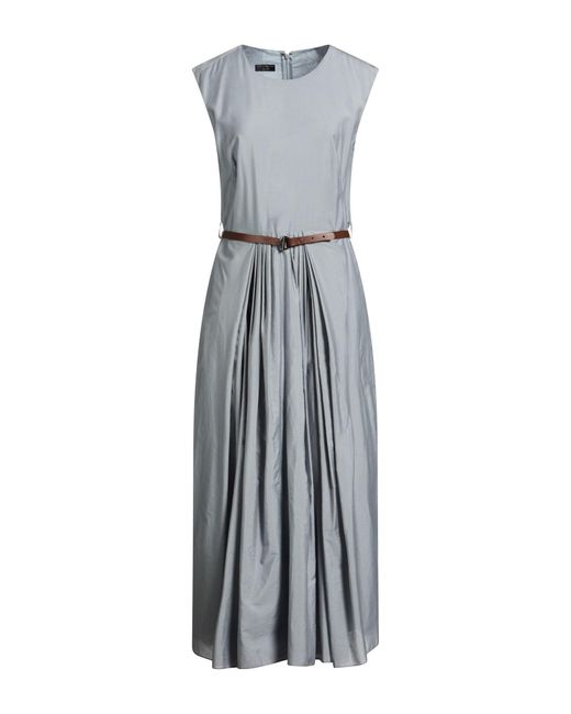 Emporio Armani Gray Light Maxi Dress Lyocell, Polyamide