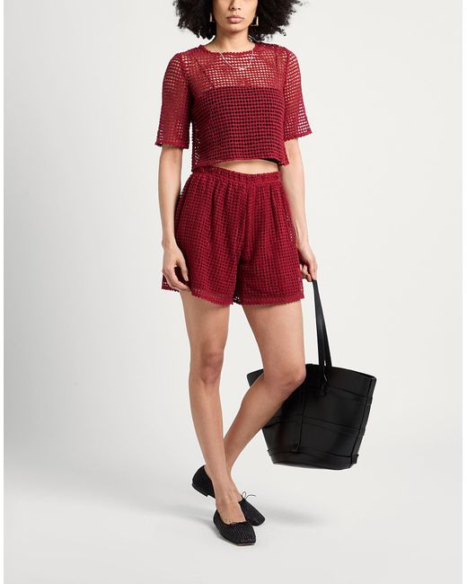 MAX&Co. Red Shorts & Bermuda Shorts