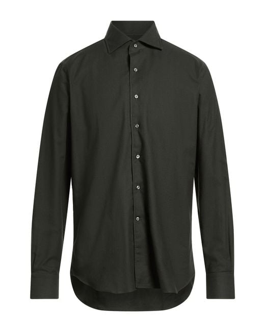 Alessandro Gherardi Black Shirt Cotton for men