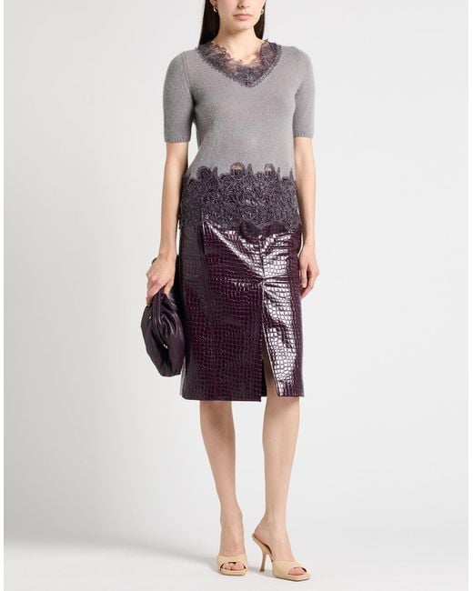 Ermanno Scervino Gray Sweater Cashmere, Silk, Polyamide