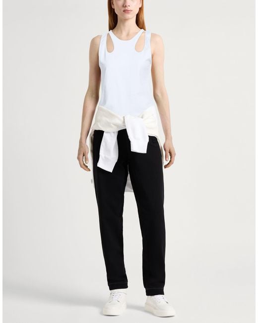 8pm White Tank Top Cotton, Elastane
