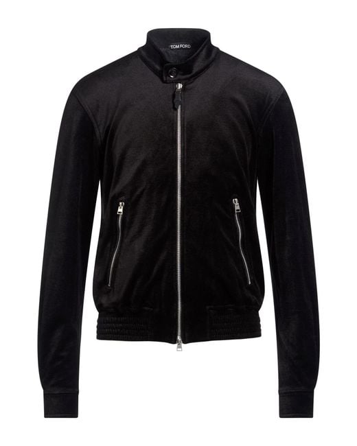 Tom Ford Black Jacket Silk, Cotton for men