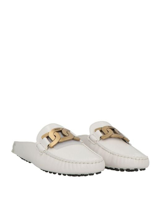 Tod's White Mules & Clogs