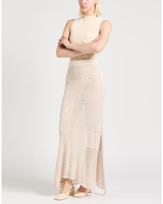 Akep Natural Maxi Skirt Viscose, Polyester