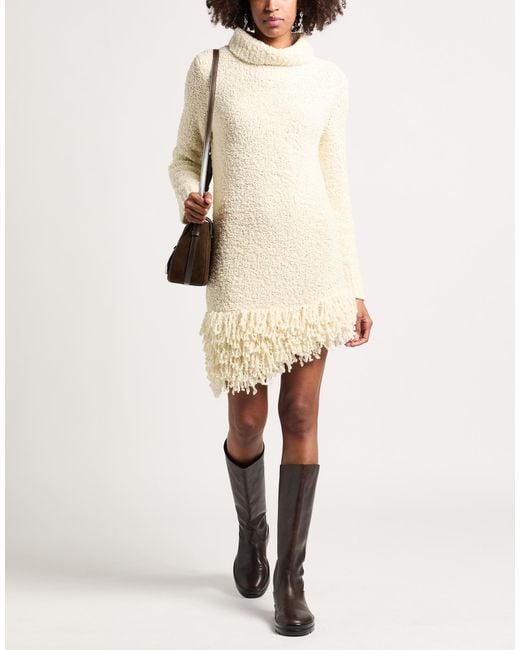 Isabel Marant Natural Mini Dress Wool, Polyamide, Acrylic, Alpaca Wool