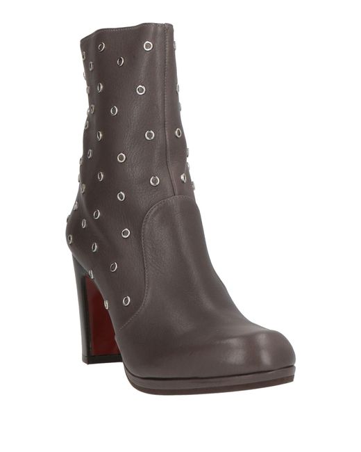 Chie Mihara Brown Charcoal Ankle Boots Leather