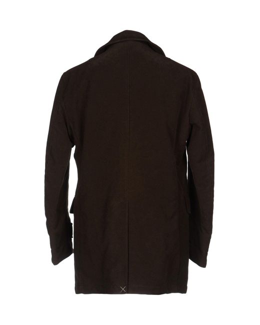 Montedoro Black Dark Coat Cotton for men
