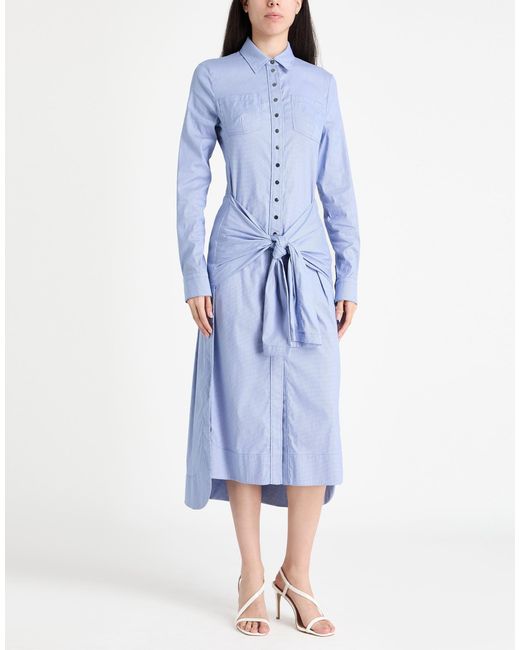 Rabanne Blue Midi Dress Cotton, Polyamide, Elastane