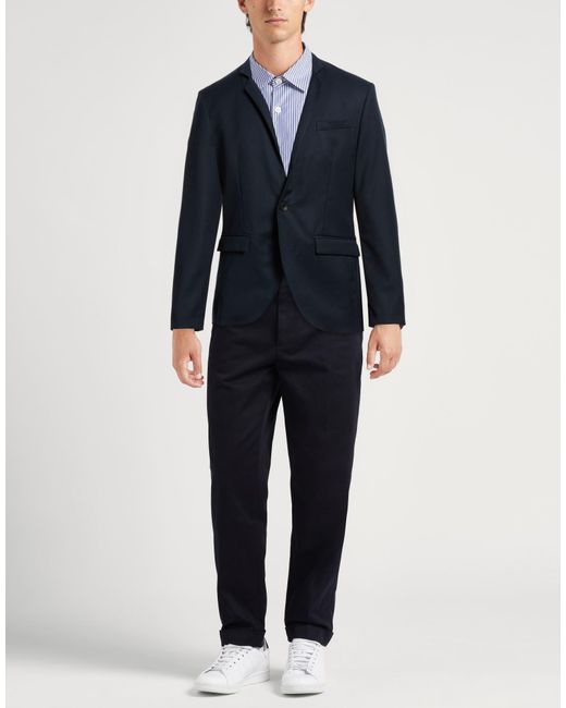 Imperial Blue Blazer Polyester, Viscose, Elastane for men