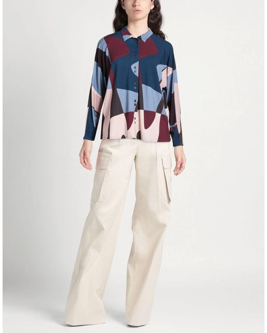 Majestic Filatures Blue Shirt Viscose, Elastane