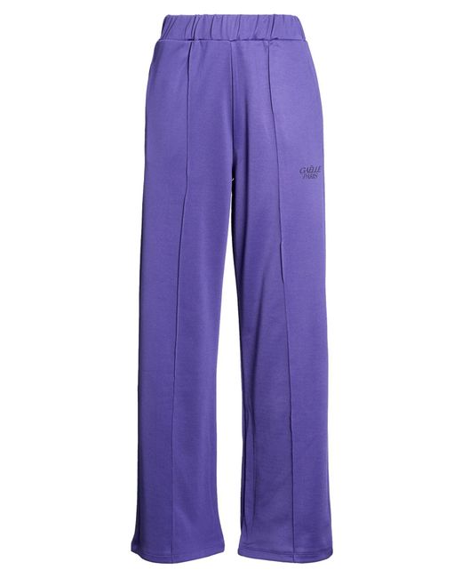 Gaelle Paris Purple Pants Cotton, Polyester