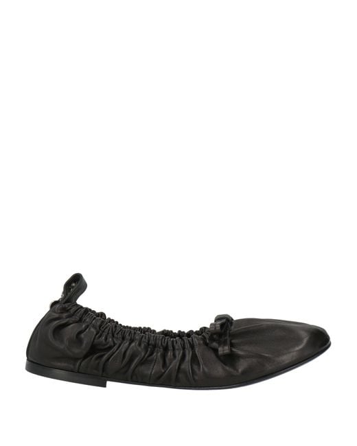 Acne Black Ballet Flats Leather