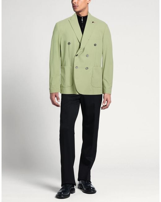 DISTRETTO 12 Green Blazer for men