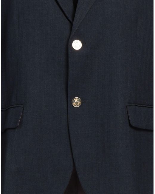 Daniele Alessandrini Blue Blazer Polyester, Viscose for men