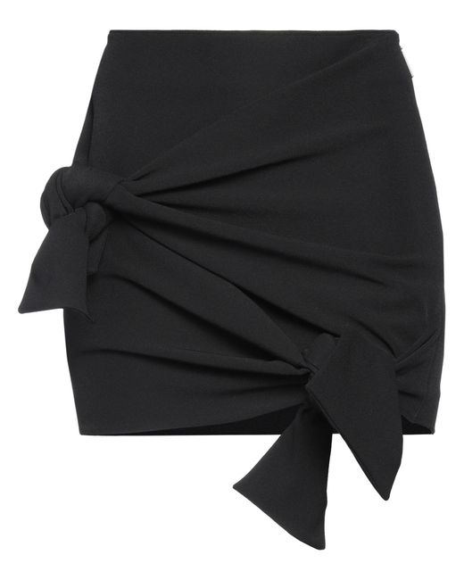 MSGM Black Mini Skirt Polyester, Elastane