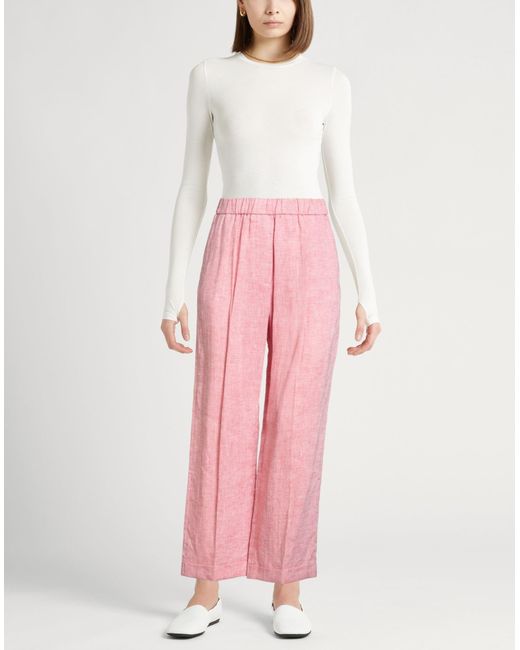 Peserico Pink Pants Linen