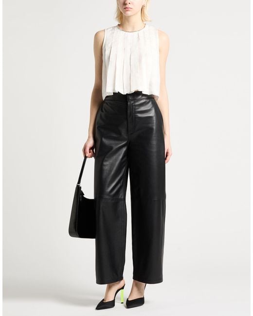 Sandro White Top Linen, Polyester