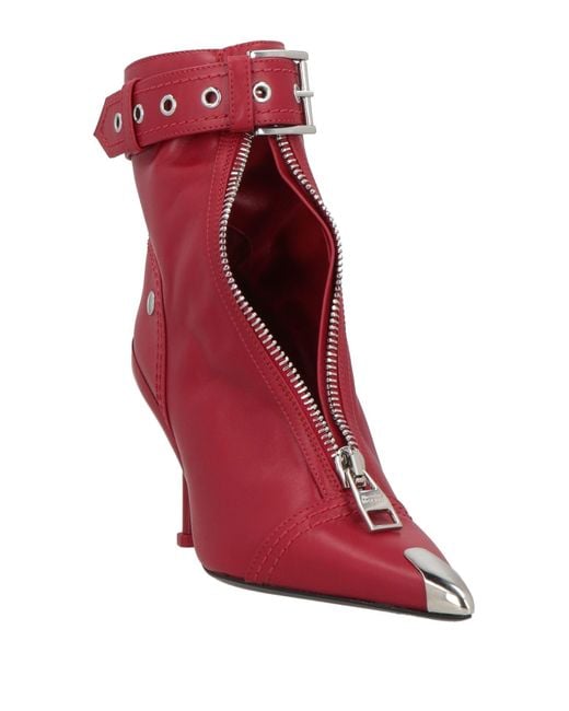 McQueen Red Ankle Boots