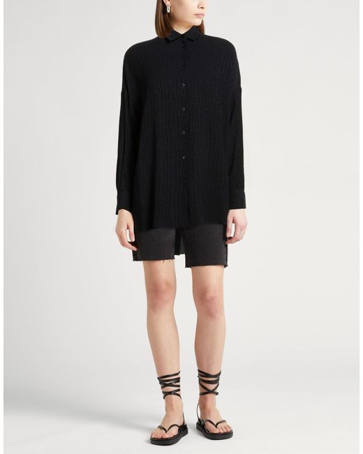 Agnona Black Midnight Shirt Silk