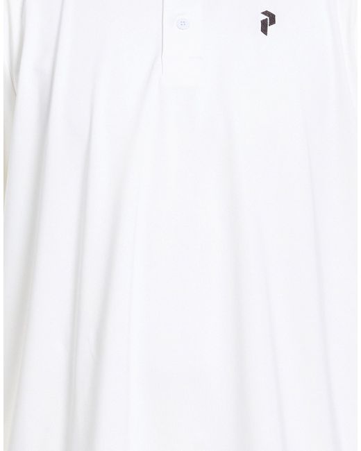 Peak Performance White Polo Shirt Polyester, Elastane for men