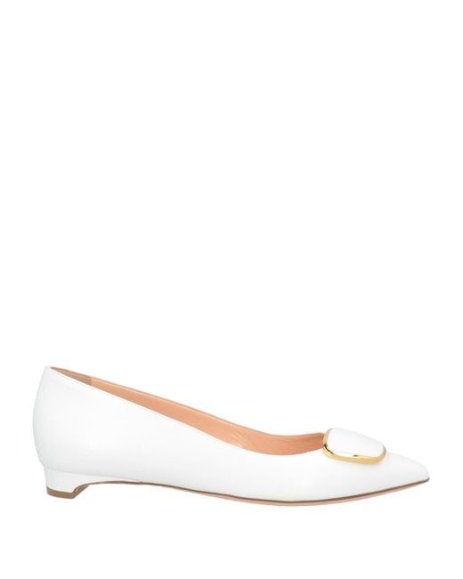 Rupert Sanderson Natural Ballet Flats Calfskin