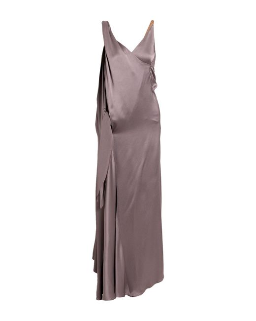 Alysi Brown Maxi Dress Acetate, Viscose
