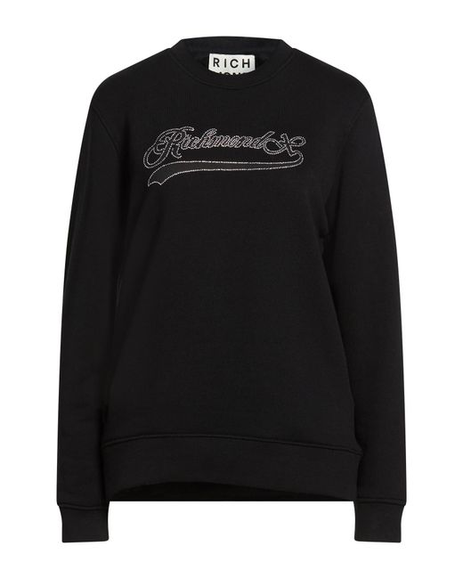 Richmond X Black Sweatshirt Cotton