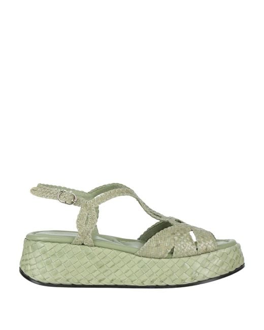 Pons Quintana Green Sandals Leather