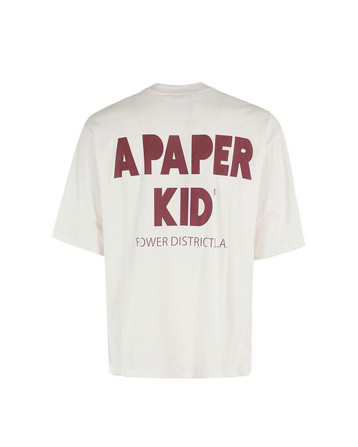 Camiseta A PAPER KID de hombre de color White