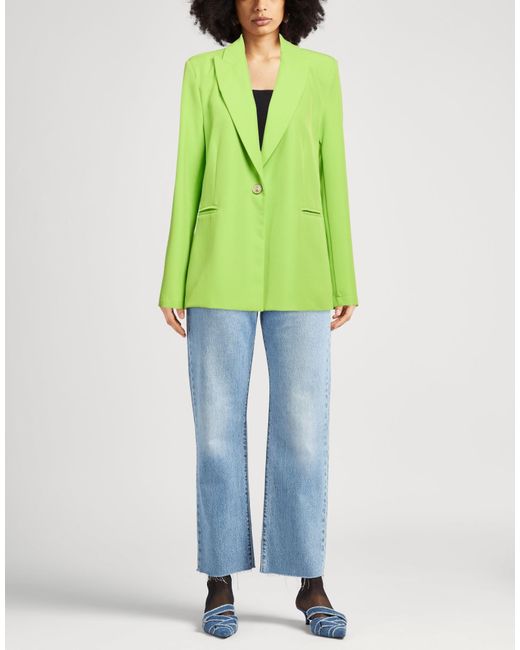 Guess Green Blazer Polyester, Elastane