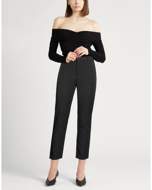 Liu Jo Black Pants Polyester, Viscose, Elastane
