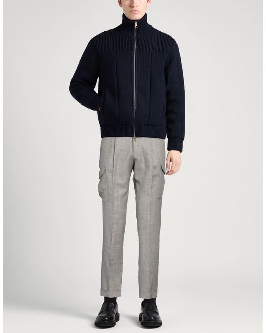 PT Torino Gray Khaki Pants Virgin Wool, Linen for men