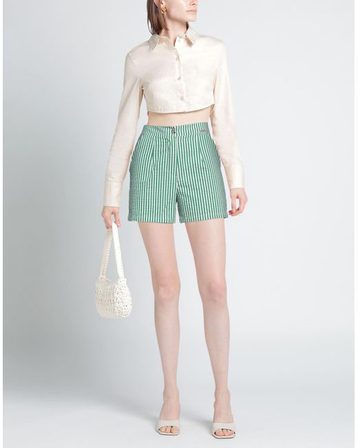 Gaelle Paris Green Shorts & Bermuda Shorts