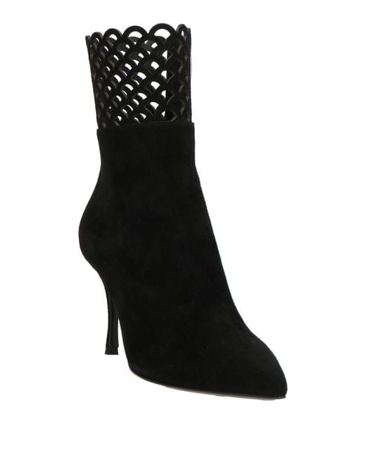 Sergio Rossi Black Ankle Boots Leather
