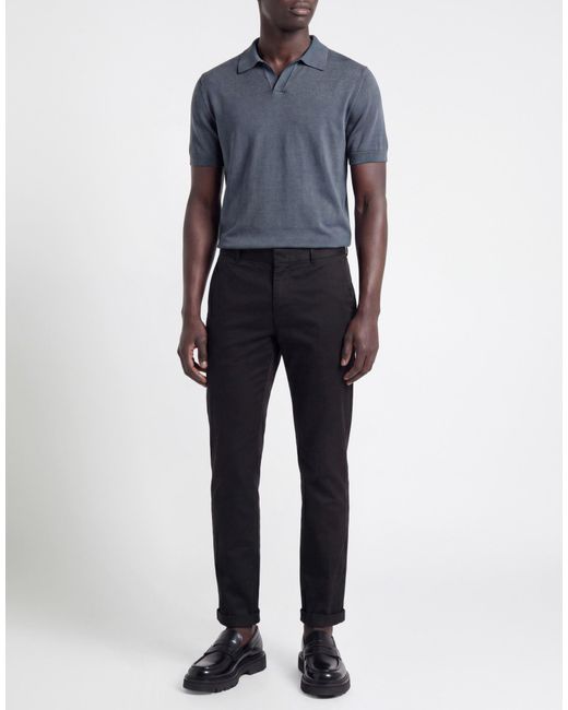 Mason's Black Pants Lyocell, Cotton, Elastane for men