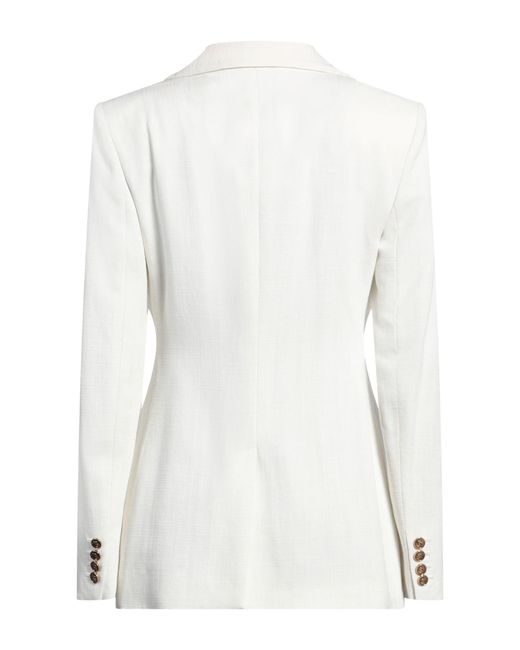 Etro White Blazer Viscose, Polyester