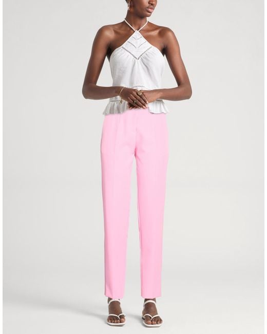 Gaelle Paris Pink Pants Polyester, Elastane