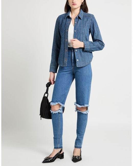MSGM Blue Denim Shirts