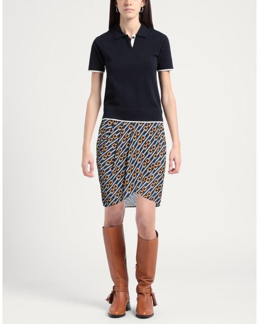 Imperial Blue Mini Skirt Polyester